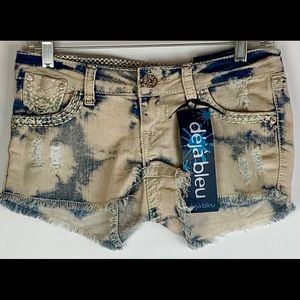 deja bleu jeans shorts size 1 Faded Ripped Cut Offs
